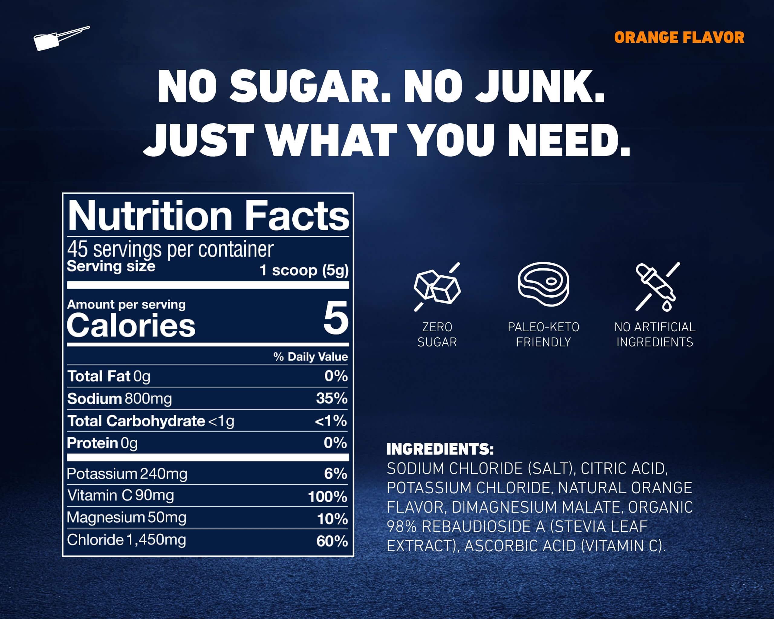 Orange Electrolytes Jar