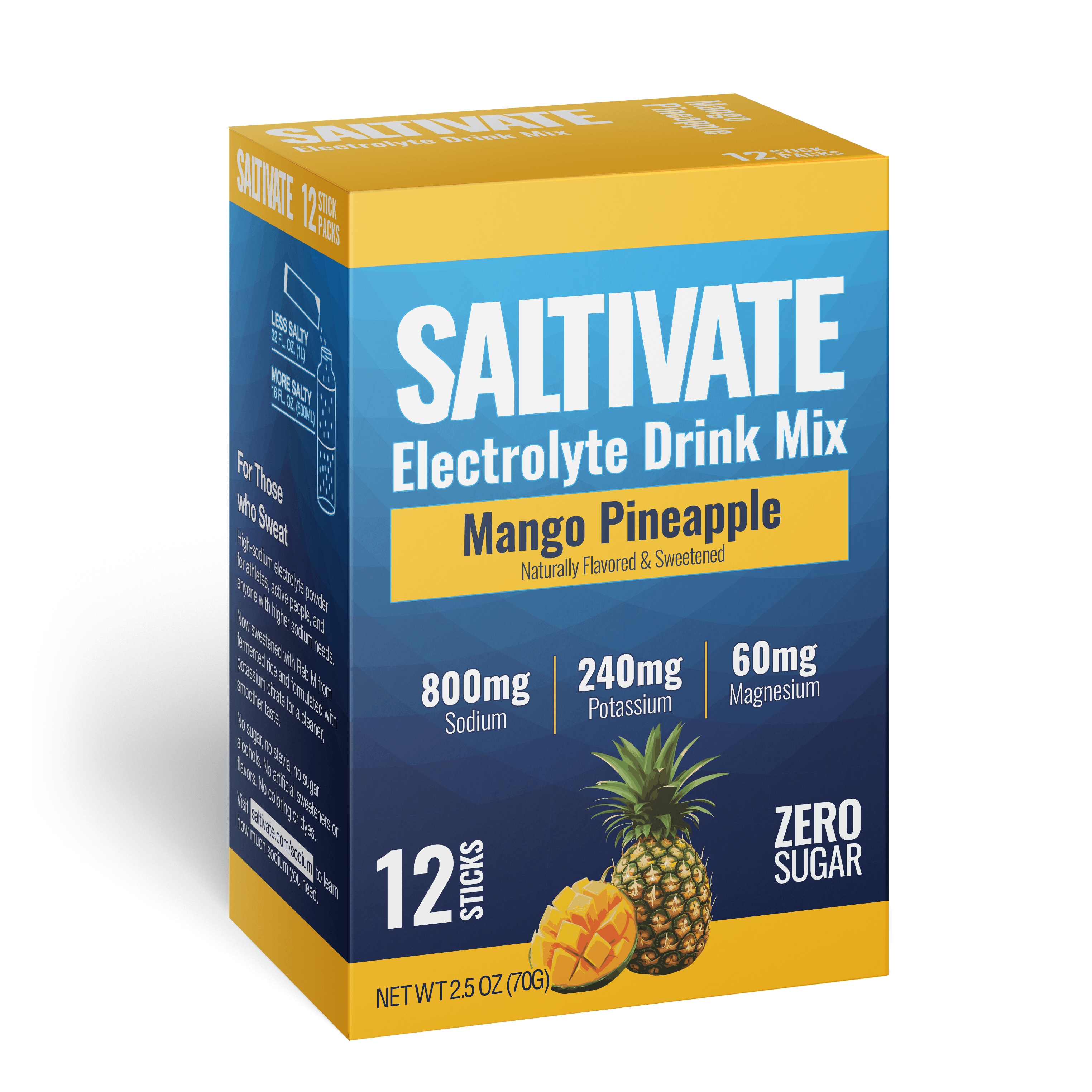 Mango Pineapple Electrolytes On-The-Go Packets 12x