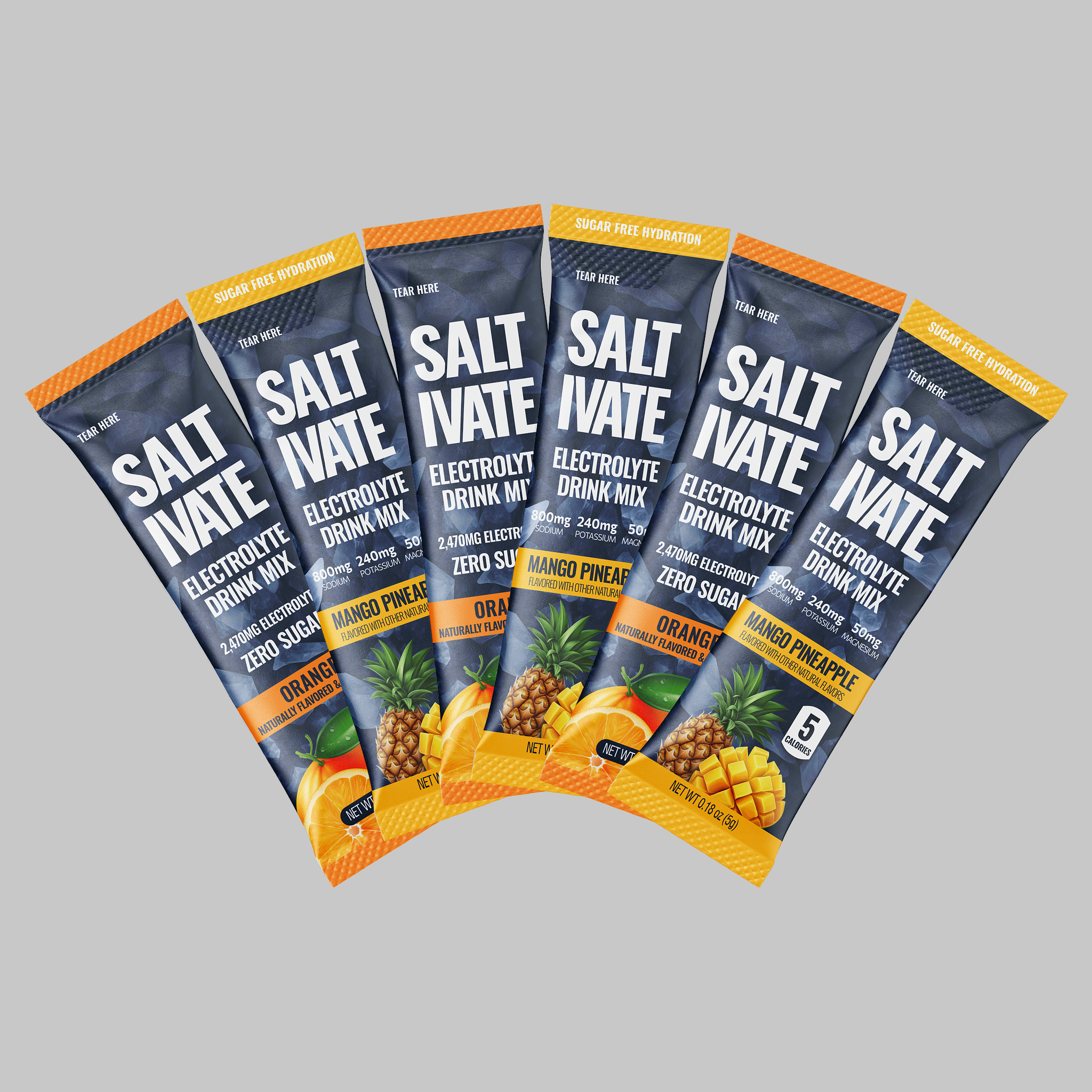 Electrolyte Sampler Pack - 6 Stick Packs (Orange & Mango Pineapple)