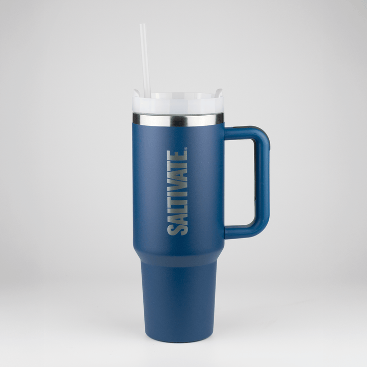 Tumbler with Handle & Straw