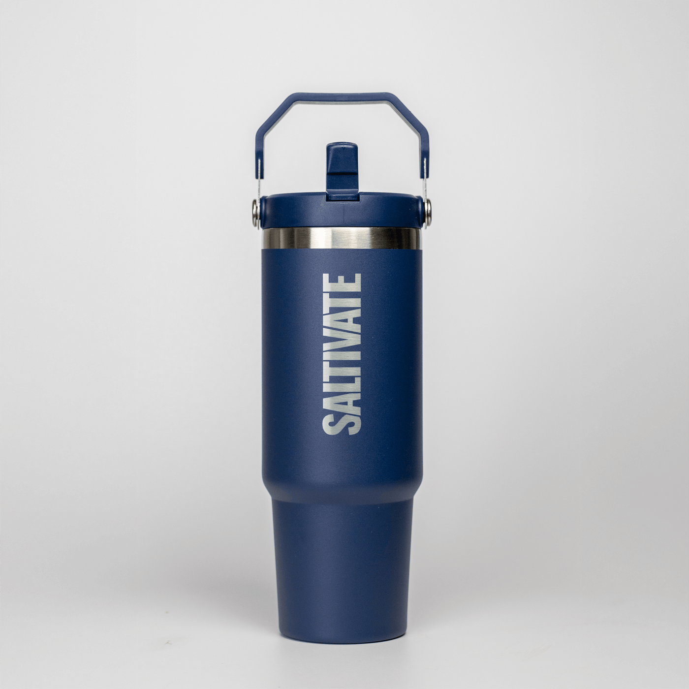 Saltivate 30oz Insulated Tumbler, Flip Straw & Handle