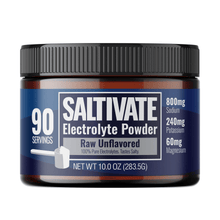 Saltivate Raw Unflavored electrolyte drink mix jar