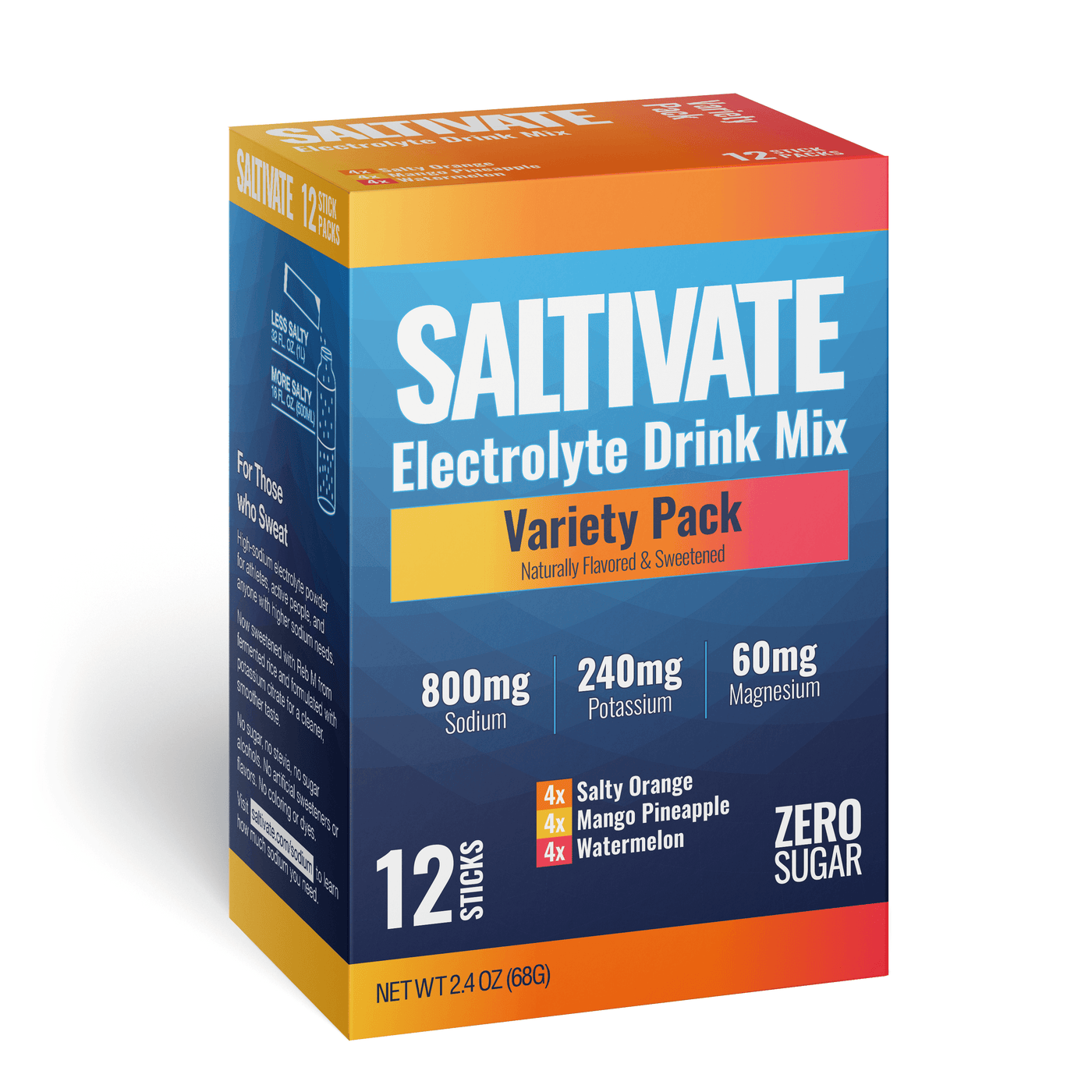 Saltivate Variety Pack Electrolyte Stick Packs | Zero Sugar, No Stevia