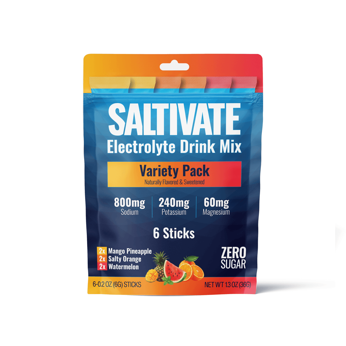 Saltivate Variety Pack electrolyte stick packs, 6 count