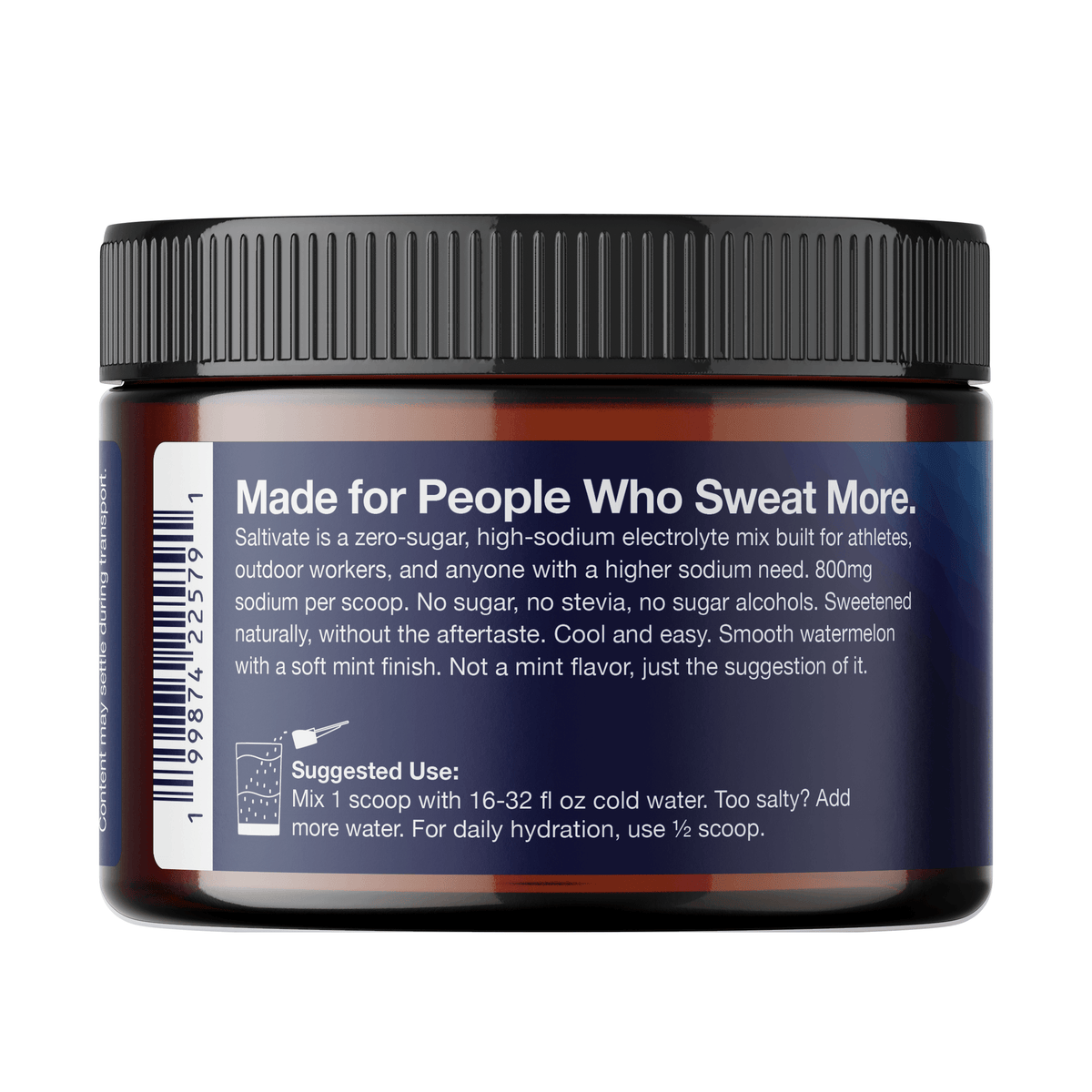 Watermelon Electrolytes Jar, left side